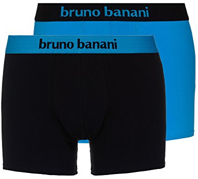 Bruno banani Boxershorts för män (2-pack), Flerfärgad (aquablau/svart 2150), L