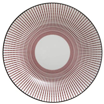 Secret de Gourmet - Set aus 6 suppentellern rotes muster 20,5 cm