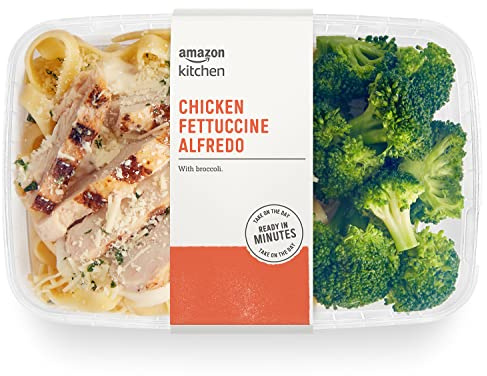 Amazon Kitchen, Chicken Fettuccine Alfredo With Broccoli, Single Serve Meal, 12 Oz