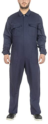 C.B.F. Balducci Group für Herren Arbeitsanzug aus 100% Baumwolle mit Mehreren Taschen,Ohne Gummizug an den Handgelenken,Langarm 3X Groß Blau