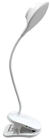 BEL AIR HOME - Lámpara Para Escritorio Led 5W Con Batería Serie CLIP Con 3 Temperaturas de Luz 3000k, 4000K, 6500K en Acabado Blanco