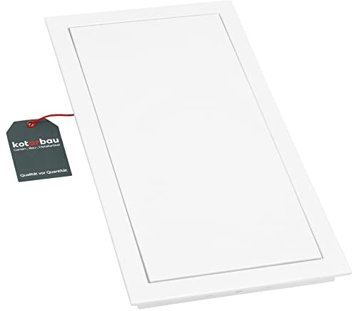 KOTARBAU® Revisionstür Revisionsklappe 20x40 cm zum Lackieren Schnappverschluss Revitür Inspektionstür Zugangstür Wartungsklappe Serviceklappe Trockenbau Reinigungsklappe Kunststoff Weiß