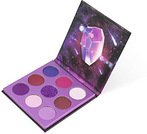Docolor Sombras de Ojos Paleta de Maquillaje de Piedras Preciosas Violetas Fórmula Vegana 9 Colores Alta Pigmentación Brillo Nude Ahumado Crema Brillante Resistente al Agua de Larga Duración-Morado