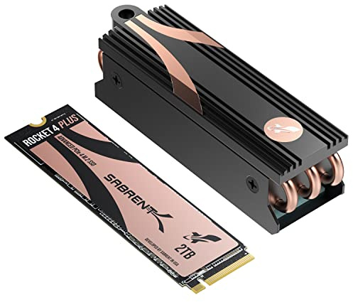 SABRENT M.2 NVMe SSD 2TB Gen 4 mit Kühlkörper, Internes Solid State 7100 MB/s Lesen, PCIe 4.0 intern festplatte Für Gamer, kompatibel mit Playstation 5, PS5 konsole, PCs, NUCs Laptops und desktops
