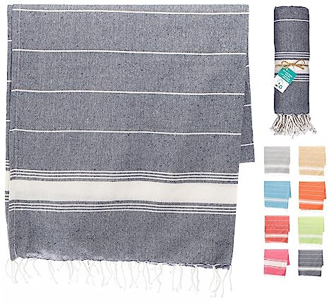 Artexia Telo Mare Grande In Cotone Riciclato Telo Spiaggia 90x180 cm Asciugamano Da Spiaggia Telo Mare XXL Asciugatura Rapida Ultra Leggero E Morbido (Navy)