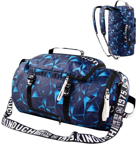 GGOV Sporttasche für Erwachsene, Unisex, für Erwachsene, Blau, 20 x 11 x 11 inches, Sport-Seesäcke