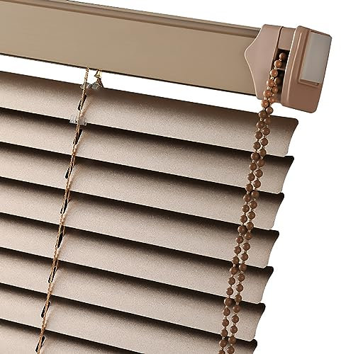 pingping1991 Alu-Jalousie in Gold,Aluminium-Jalousie Jalousette mit Lamellen für den Innen-Bereich Fenster Horizontaljalousien Sichtschutz,Wand-und Deckenmontage (100x120cm(WxH))