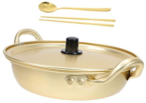 BESTonZON Ramen Nudel Topf Mit Deckel Aluminium Kochtopf Für Suppen Pasta Instant Nudeln Schnelles Garen