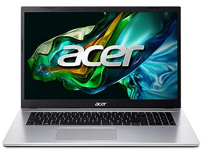 Acer Aspire 3 (A317-54-55PD) Laptop | 17,3 FHD IPS Display | Intel Core i5-1235U | 16 GB RAM | 512 GB SSD | Intel Iris Xe Grafik | Windows 11 | QWERTZ Tastatur | Silber