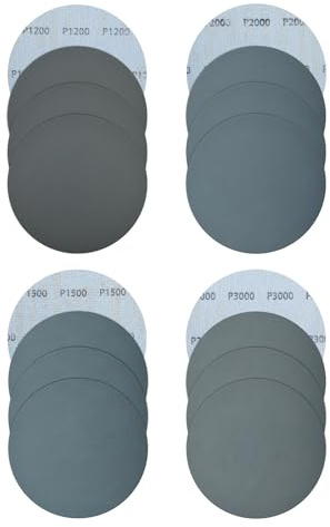 125mm Schleifpapier Körnung 1200/1500/2000/3000, 125mm Schleifscheiben 5 inch Nass und Trocken schleifpapi für Metallbearbeitung, Holzschleifen & Autoreparatur(40 Stück)