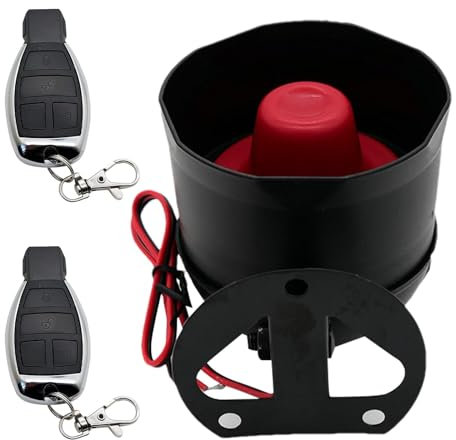 Car Alarm System For Theft Prevention With Sound | 12V Car Alarm Security Protection System - 2 Remote Controls Adjustable Sensitivity Loud & Clear Sound Alarm System For Car Security
