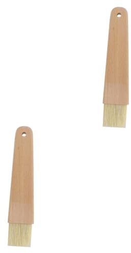 LABRIMP 2stücke Pastry Brush Aus Borsten Mit Holzgriff Backpinsel Für Bbq Marinieren Und Kochen Hitzebeständig Wasserabweisend Ergonomisch Für Feine Teige Und Saucen