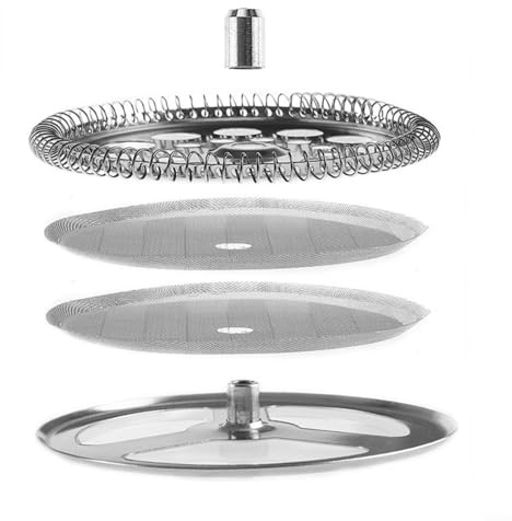 Advokingtap - Filtro para cafetera francesa (4 unidades, filtros de malla para cafetera francesa, filtros de malla reutilizables, para cafetera francesa, 350 ml)