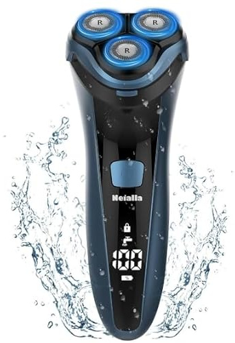 Lorrtta Rasoir électrique pour homme, version améliorée, rasoirs électriques rechargeables pour homme avec tondeuse pop-up sans fil 4D pour homme avec écran LCD, verrouillage de voyage