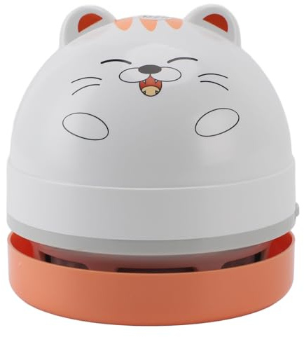 ZJchao Aspirateur de Bureau Mini aspirateur Portable sans Fil balayeuse poussière Table Dessin animé Mignon Chat Mini Filaire pour miettes ramasse Miette Electrique Meilleures Notes