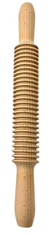 Rouleau à pâtisserie en - Rouleau à pâtisserie pour raviolis - Rouleau à pâte fileté - Rouleau à pâte multifonction - Rouleau à pâtisserie en bois - Rouleau à pâtisserie pour la maison, les