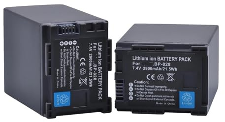 Litiumbatteri 2st 2900mAh BP828 BP-828 Kamerabatterier ，Kompatibla For Canon VIXIA GX10, XF400, XF405 HFG20, HFG30, HFG40, HFM41, HFM400, HFS21, HFS