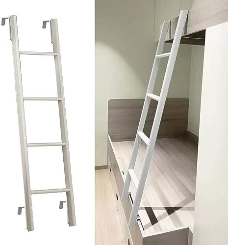 Scaletta regolabile per letto a castello con ganci, per casa, dormitorio, appartamento, camper, soppalco, 130 cm, perfetta per soluzioni salvaspazio