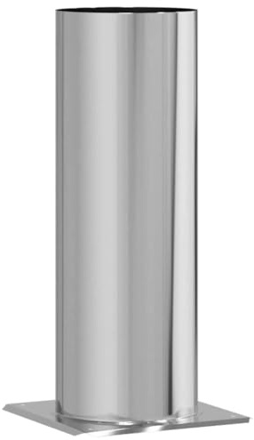 vidaXL Chimney Head Extension Silver 29 x 29 x 50 cm Stainless Steel, Garden and Terrace, Modern Smokeless Fire, LightWeight Chimney Extension, Water-Resistant Fireplace Accessories, Flue Pipe