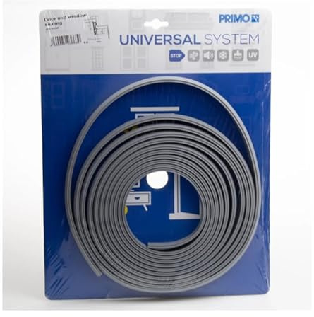 PRIMO Universaldichtung für 4-5mm Nuten - Länge: 6m, Holzzargendichtung mit Flügelfalz grau für Türrahmen und Fensterrahmen, UV-beständig