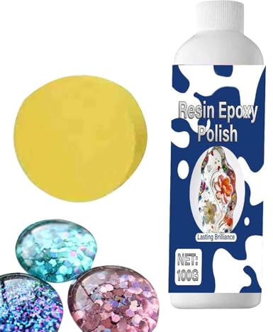 Kit per Lucidatura Resina Epossidica | Rimuove con Spugna - Pasta per resina,per Cucina Bagno Piano Cucina Mobili Arte