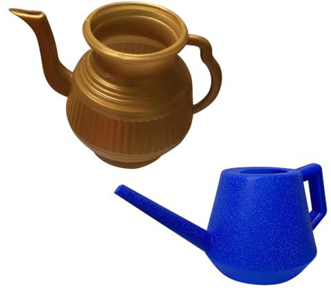 Pack of 2 Watering Jug Lotas - Bodna Toilet Wash Bucket Lota | Bathroom Bidet | Modern Plastic Handle Cleaning, Washing | Easy Grip Handle | Multi Use - Set of 2