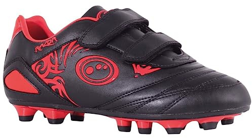 Optimum Razor Football Boots - Flat Moulded Stud Outsole, Easy Fastening Trainers - PU Leather, Flexible & Comfortable Fit Football Boots