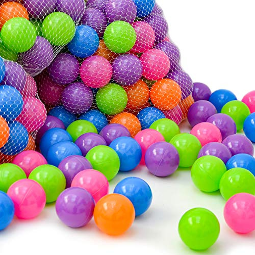 LittleTom Bällebad Spielbälle Baby - 900 Bunte Bälle 6 cm - robuste Kunststoffbälle für Spielzelt Spieltunnel oder Bällebad, Indoor & Outdoor Spielzeug für Babys und Kinder, leicht und sicher
