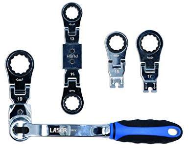 Laser 7863 Multi Head Ratchet Ring Spanner Set