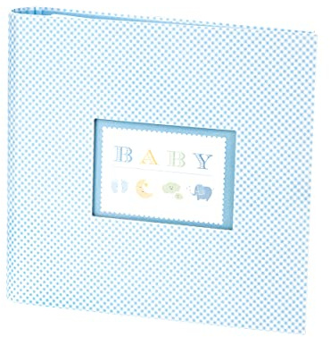 Rössler Papier 13161930008 - Fotoringbuch Baby Boy, mit 2-Ring Bindung, 50 Seiten, hellblau, Geburt und Taufe, 1 Stück | Fotoalbum mit 2-Ring-Bindung für Erinnerungen an Geburt, Taufe und die ersten Lebensjahre