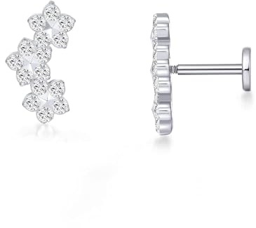limerencia 18G Titan Tragus Piercing, 2 Stück Medizinische Lippenpiercing Labret Stecker Hypoallergen Helix Piercing ohr für Bauchnabel Zunge Augenbraue Lippe Septum Nase Ohr Piercing
