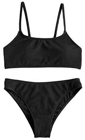Fulidngzg Bikini Teenager Mädchen 13 Jahre mit Shorts Bedruckte Bikinioberteil Badeanzüge Triangel Set Sportlich Bikinihose Größe Push Up Tankini Badeanzug für 2-14