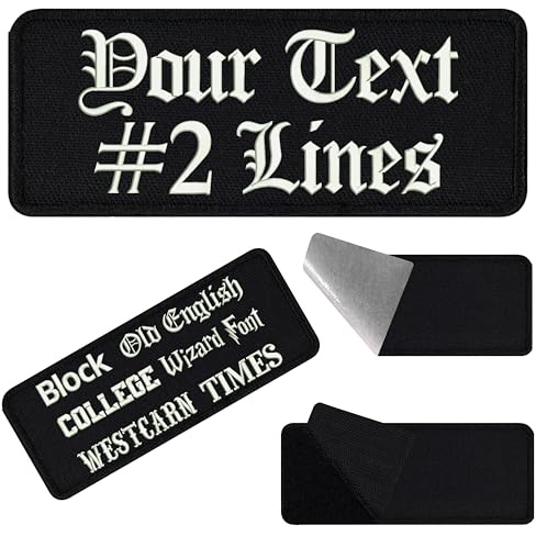 Patch Personalisiert mit Klettverschluss | Klettpatch personalisieren | Aufnäher mit Klett | Namensschilder für Kleidung | Klett Patch selbst gestalten | 75x30mm
