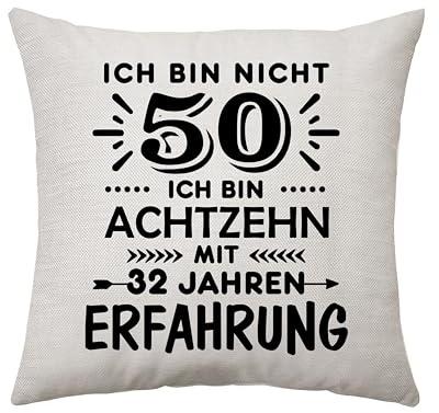 Kissenbezug fr Mutter Schwester Frau - 50. Geburtstag Party Dekor Geschenke fr Frauen & Mann - Keepsake Geschenkideen (50.)