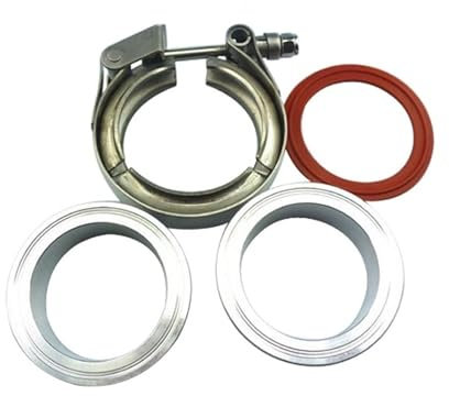 daili store Flangia in lega di alluminio con morsetto a banda V rapido da 1,5-5,0 pollici con anello di tenuta for montaggio fisso del tubo di scarico dell'auto (Color : 2.0inch)