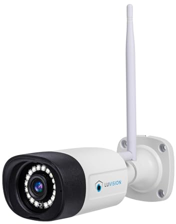 LUVISION WLAN-Überwachungskamera, hochauflösende 5MP WLAN Kamera für den Innen- und Außenbereich, Erweiterungskamera mit Farbiger Nachtsicht, wetterfeste Ausführung, 1 Kamera