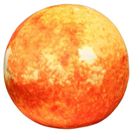 champracer Sofakissen Dekokissen, Sonne, Mond, Mars und Erde Plüschkissen,Weich Kissenhülle Couchkissen Deko, Gedruckt Zierkissen mit Füllung, Universum-Serie Plüschtiere (17cm,Sonne)