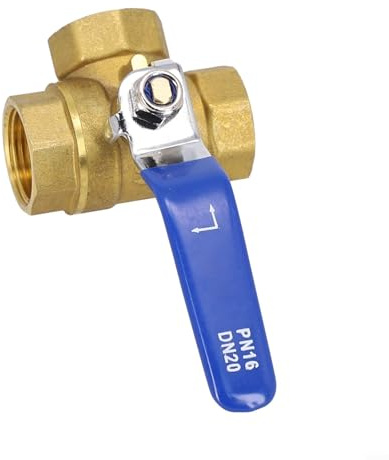Hasaller 3-Wege-Messing-Kugelventil L/T -20℃-120℃ 1/43/81/23/41 für Wasser Öl Gas (Typ DN20 L)