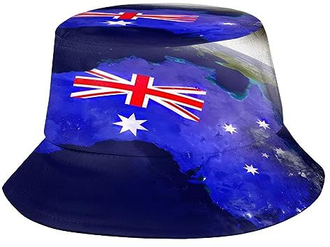 Fischerhut Flagge Von Australien Sonnenmütze Unisex Freizeithut Faltbar Sonnenhut Für Damen Trekking Reisen