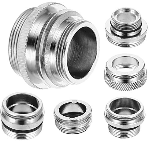 CAXUSD 6pcs Female Hose Adapter Set Sink Faucet to Garden Hose Connector Easy Sink Hose Attachment for Faucet Use Ideal for Kitchen and Garden