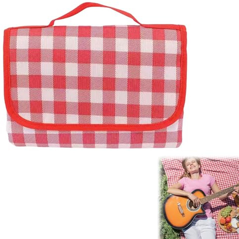 Rakiuty Tappetino da Picnic per Spiaggia,Coperta Picnic Impermeabile,Portatile Tappetino da Spiaggia Pieghevole,Coperta da Spiaggia Anti-Sabbia,Coperta da Picnic con Manici per Campeggio