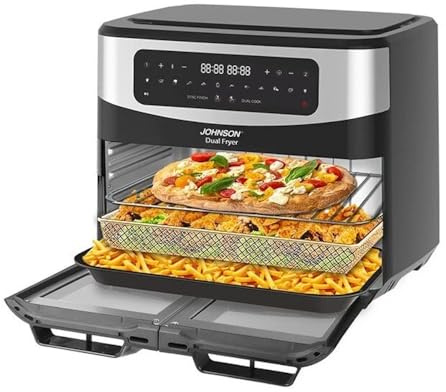 Johnson Friggitrice Ad Aria Doppio Uso Forno Digitale 2600 W Capacità 12Lt.