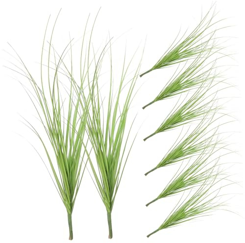 Balacoo 8Pcs Artificial Grass Faux Plant Decor for Bedroom Rustic Home Office Wedding Party Decorations Realistic Greenery Simulation Grass for Indoor Use