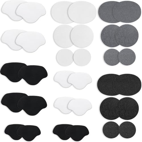 KIRZAX 34 Piéces Réparation de Talon de Chaussure Patch, Coussinets Réparation Talon,Auto-Adhésif Protege Talon Chaussure, Patch Réparation Chaussure Autocollants à Talons