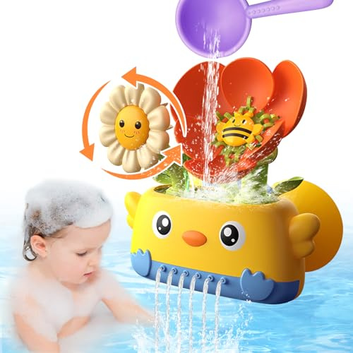 SPERMUOY Badewannenspielzeug ab 1 2 3 4 Jahre,Ente Baby Badespielzeug badewannenspielzeug ab 1 Jahr Baby Wasserspielzeug für Badewanne, Ente badewannen-Spielzeug für Kinder Kleinkind