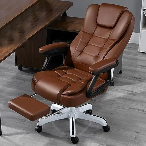 Ergonomischer beheizter Computerstuhl mit 7-Punkt-Drehgelenk, Lendenwirbelstütze & Fußstütze - ideal für Büroarbeit & Gaming, bequemer Schreibtischstuhl für lange Stunden