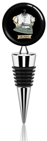 Love Ironing Wine Stoppers Beverage Bottle Sealer Corks with Grip Top Decorative for Party