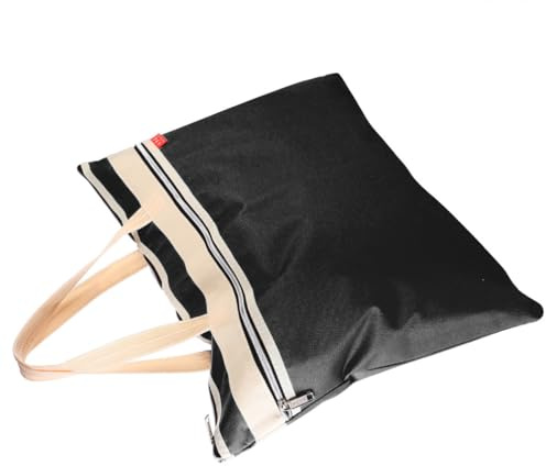 FENICAL Kunsttasche Wiederverwendbar A3 mit Reißverschluss aus Canvas und und Seitlicher Tasche Waschbar Wasserfeste Dokumententasche für Künstler und Malutensilien