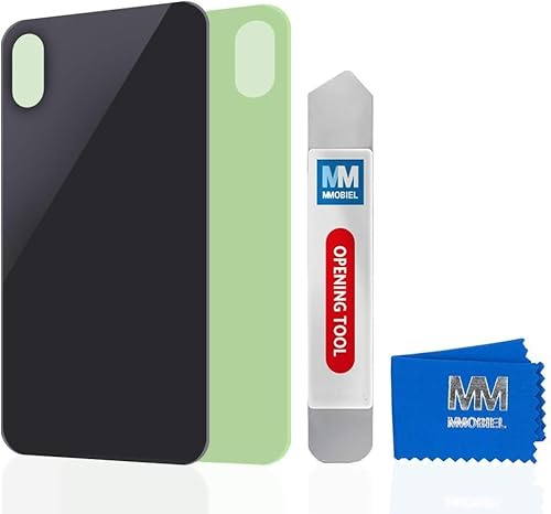 MMOBIEL Rückklappe Back Cover Batterie Gehäuse Ersatz Kompatibel mit iPhone X 5.8 inch (Space Gray) inkl. Werkzeug