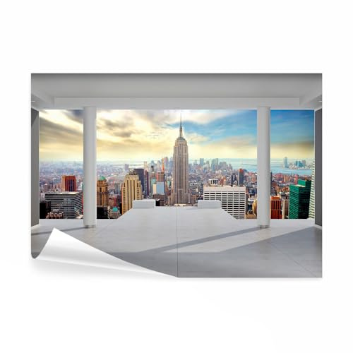 decomonkey Fototapete New York, 350x256 cm, XL, Stadt City Architektur | Vlies, Schlafzimmer, Wohnzimmer, Tapete, Fototapeten, Tapeten, Vliestapete, Wandtapete, moderne, Wandbild, Wand